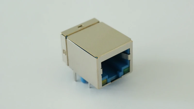 RJ45 network interface female socket with indicator light