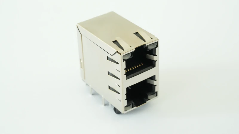 RJ45 2-port network socket with indicator light