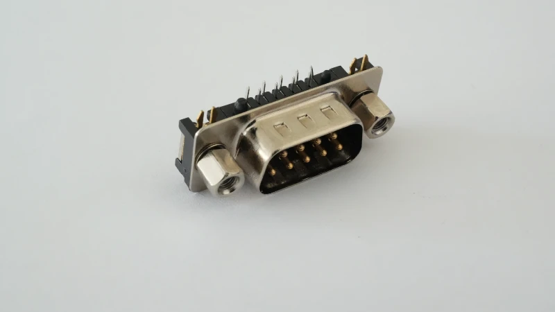 SLIM 9-pin male double-row flush D-SUB connector