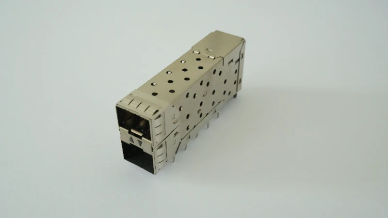 SFP+ 2X1 dual-port cage + connector (with light guide rod)