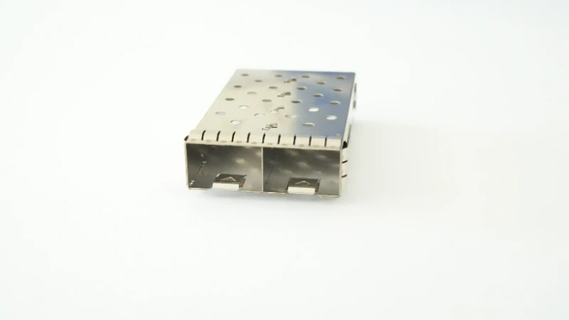 SFP+ dual-port cage connector (2×1 ports)