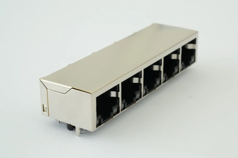 1×5-port downward folding 8P8C RJ45 connector
