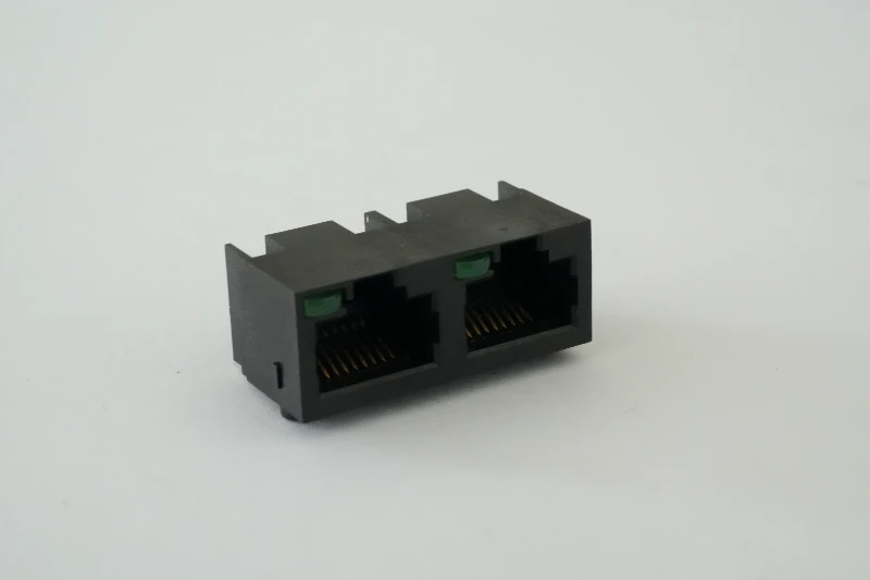 1×2-port 8P8C RJ45 connector