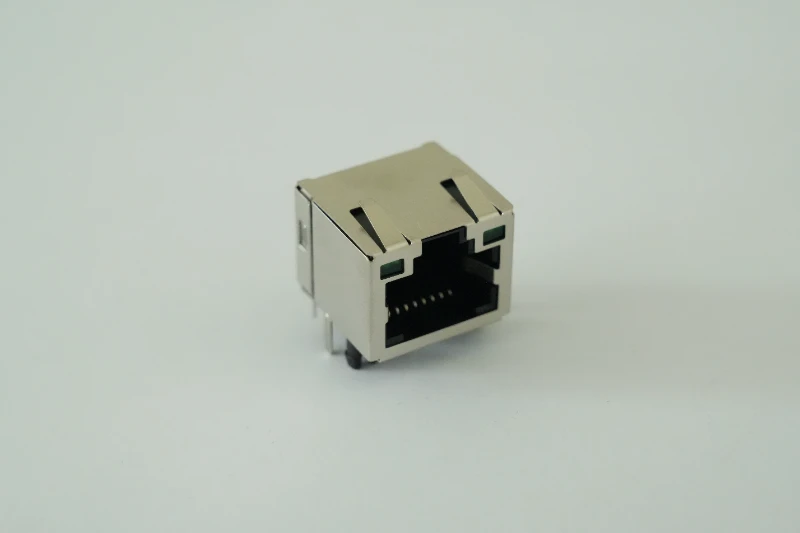 Lower-folding single-port 8P8C RJ45 connector