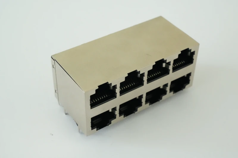  2×4-port RJ45 connector