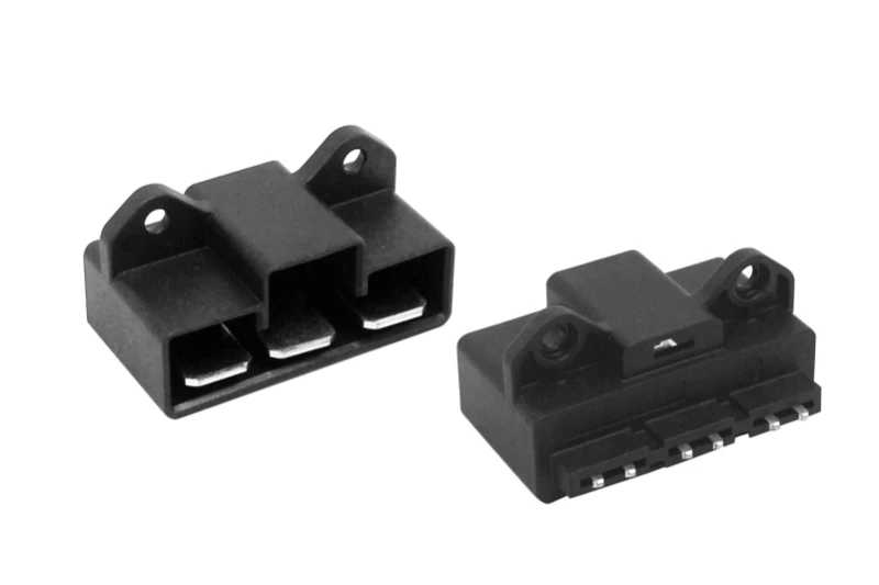 Bend-insert PCB power connector