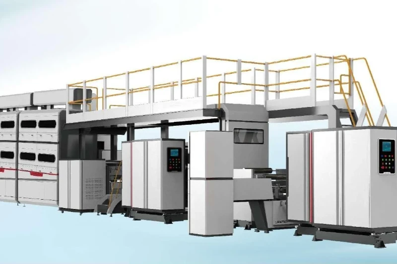 Stacked double-layer high-speed extrusion coating machine