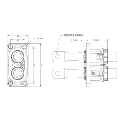 CPT系列180°过孔连接器 5