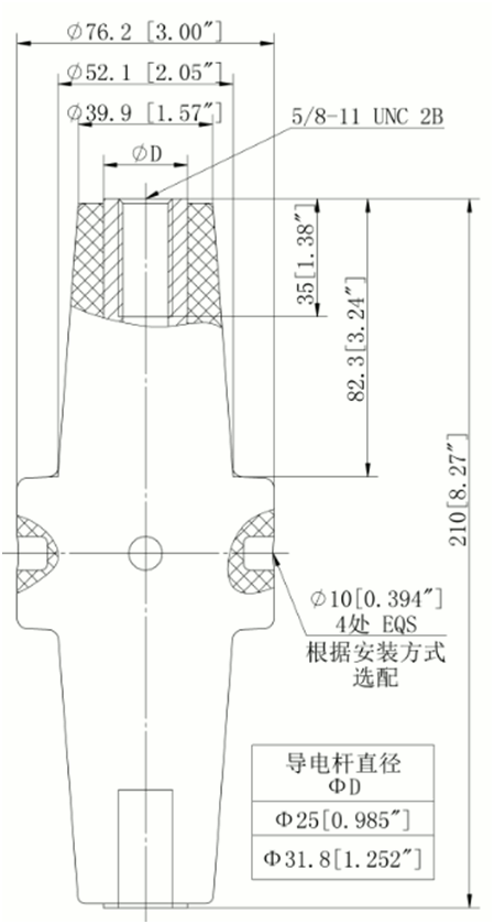 沃尔核材美式15-25kV-600A-T型中间连接头结构图.gif